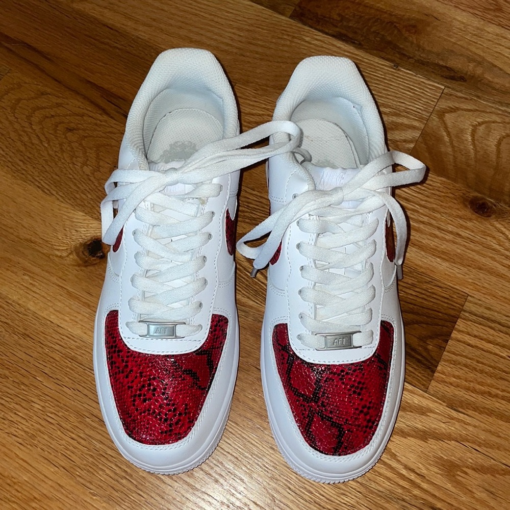 Nike Red Snake Skin Air Force 1